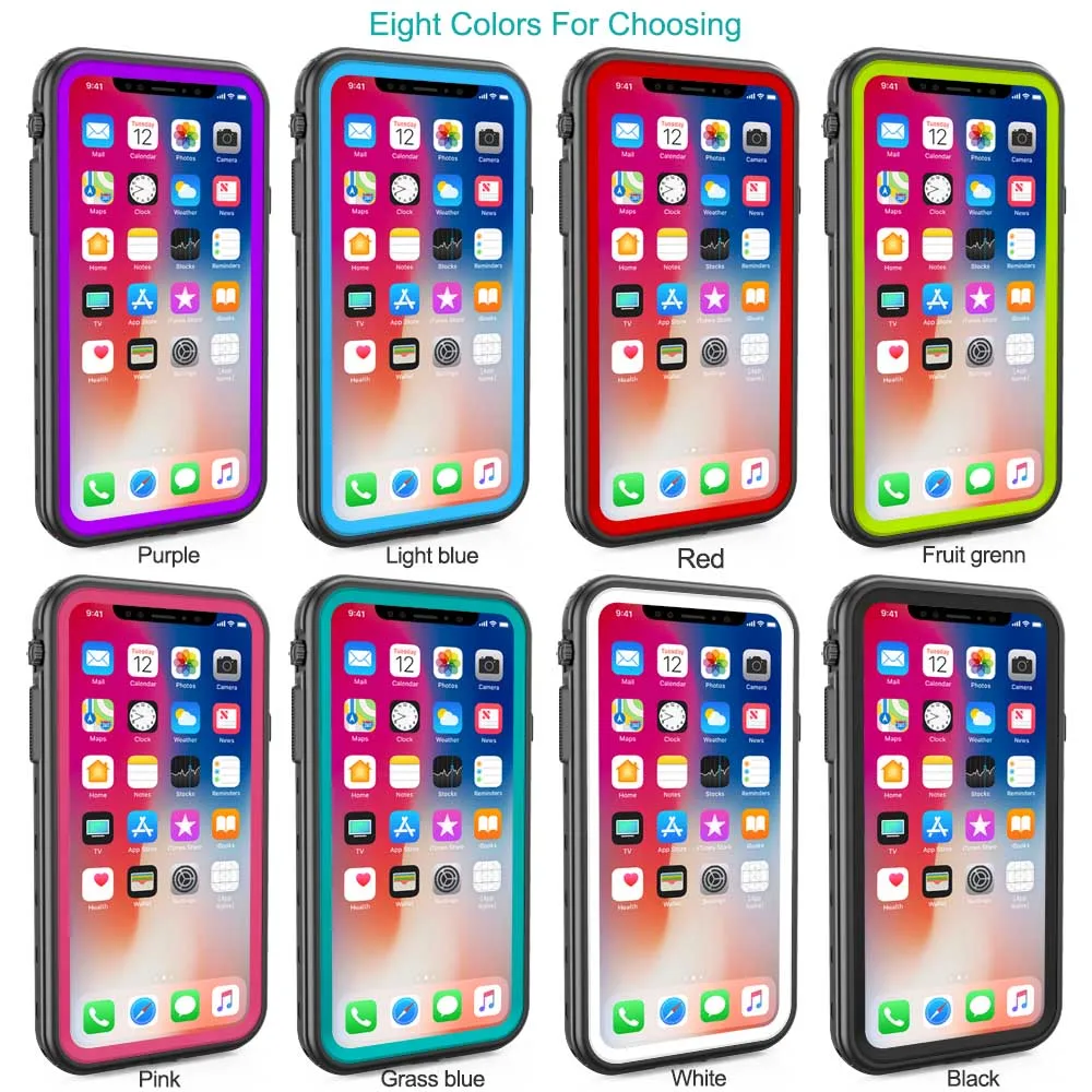 IP68 Водонепроницаемый чехол для iphone XS Max 360 Полное покрытие защитный iphoneXS
