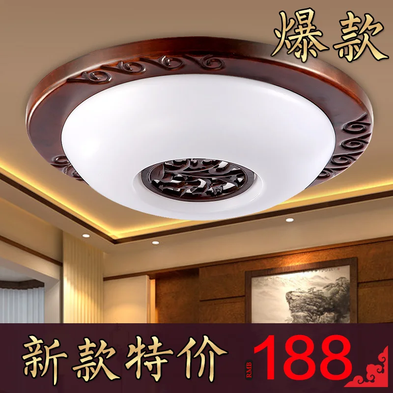 8090 Chinese modern minimalist lighting fixtures Ceiling aisle led round wooden balcony bedroom living room lights | Обустройство
