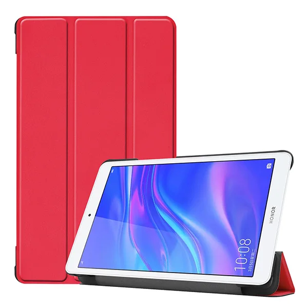 HWRYT58 KST RD Складной тонкий чехол для huawei Mediapad M5 lite 8,0 JDN2-W09 JDN2-AL00 чехол для планшета huawei Mediapad m5 lite 8 дюймов Чехол+ ручка - Цвет: HWRYT58 KST RD