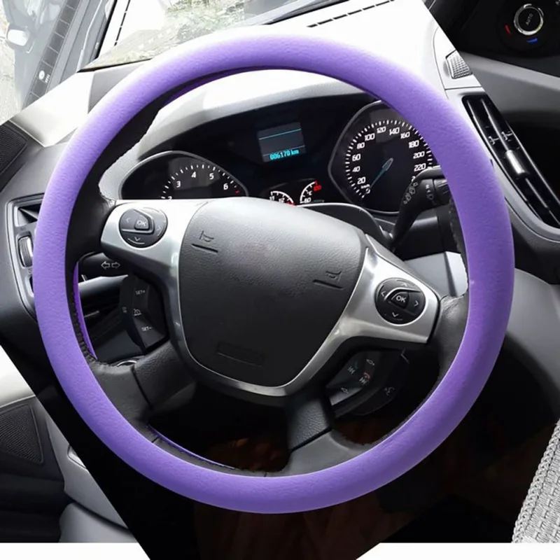 2019 Новый универсальный чехол рулевого колеса автомобиля авто силиконовый на
