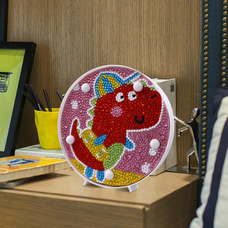 DIY круглая коробка алмазная живопись свет Светодиодная лампа подарок Рождество
