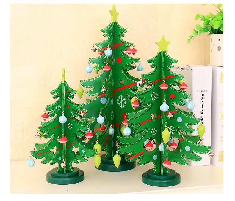 Новый стиль рождественские деревянные декорации Рождественская елка украшения