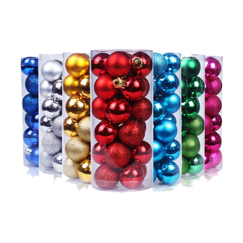 

24pcs 6CM decor ball Christmas ball hanging decorative ball Christmas decoration tree balls christmas ball