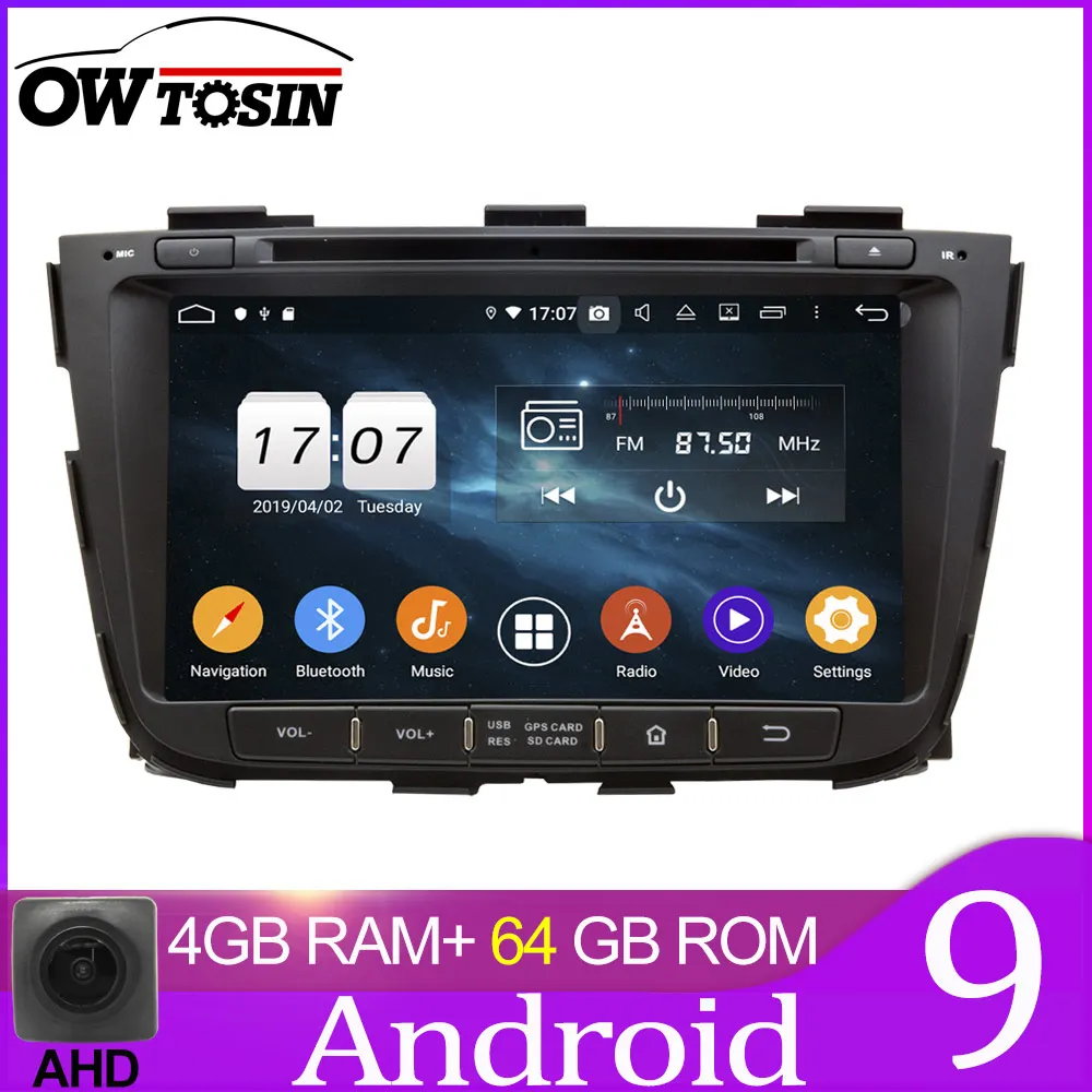 64GB unit only Owtosin 2 Din Android 9,0 Автомобильный DVD Радио для Kia SORENTO 2012 2013 Автомобильный мультимедийный gps навигатор 4 Гб ram 32 Гб rom - Цвет: 64GB unit only