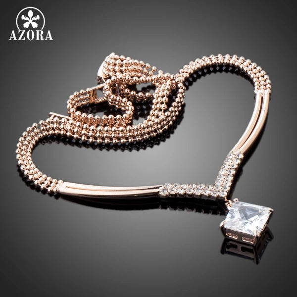 Женский кулон из розового золота с фианитами|jewelry necklace|necklace anecklace necklace |