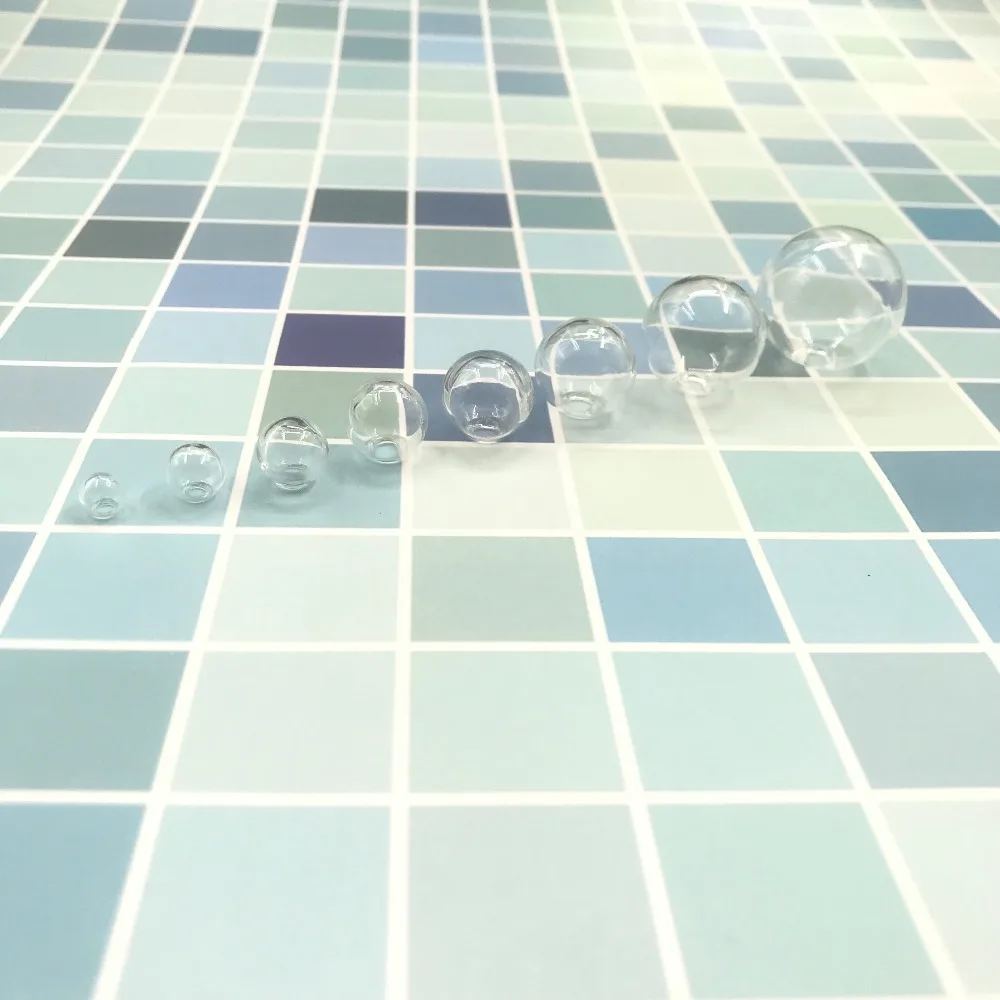 Прозрачная мини лампочка 5 шт./лот 16 мм стеклянный шар круглый с отверстием сделай