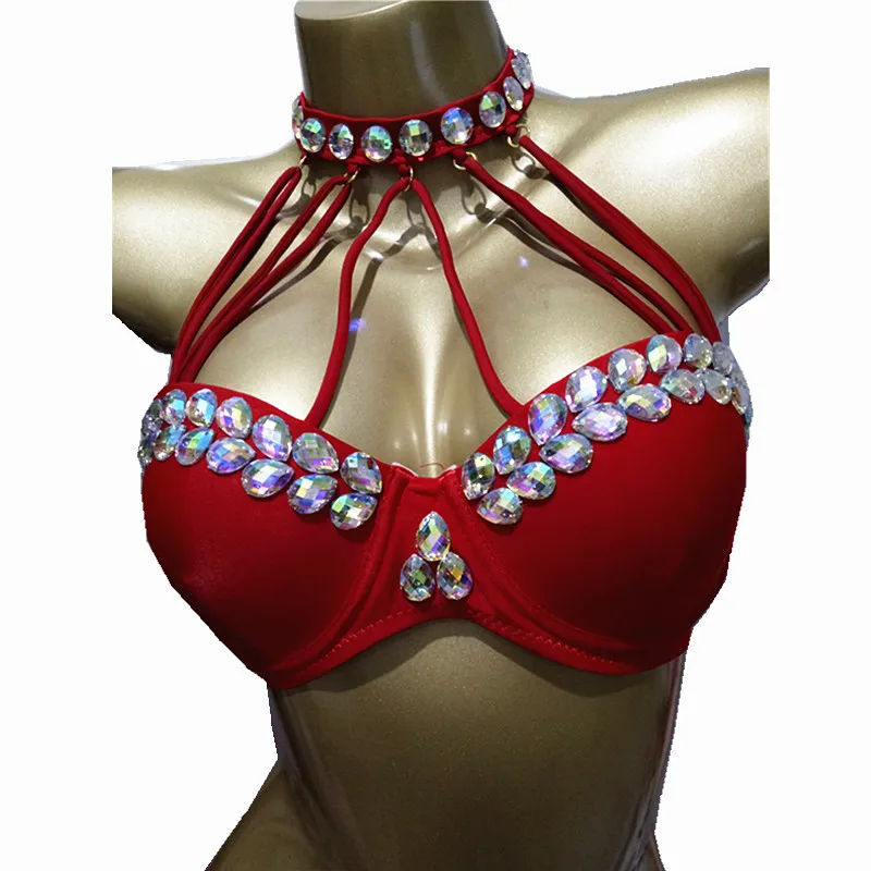 BLing со стразами мягкие трусики стринги бикини набор Для женщин купальный костюм