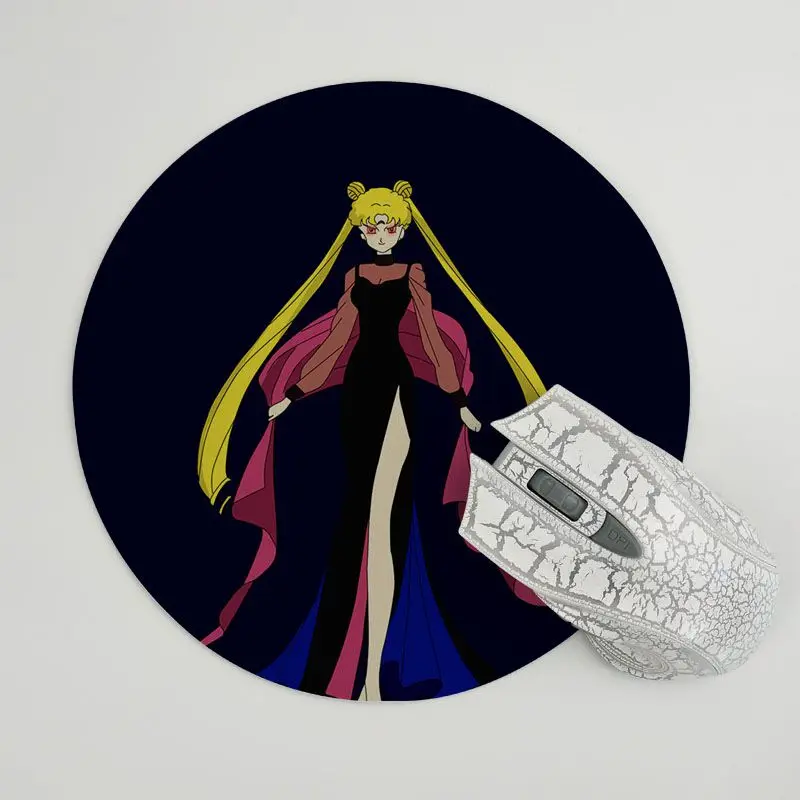 MaiYaCa Сейлор Мун и Tuxeo маска Usagi Tsukino ноутбук коврик для мыши Размер для 22X22 см круглые игровые коврики