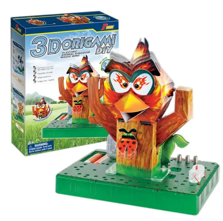Angry оригами птицы 3D бумажная головоломка ручной работы DIY электрическая игрушка