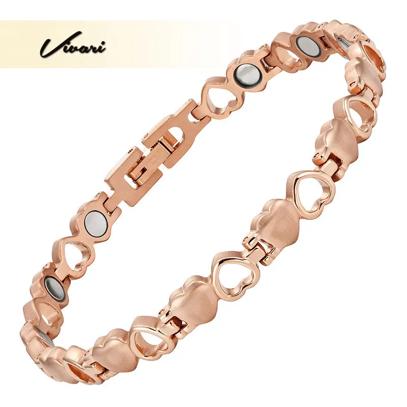 

Vivari Ladies Healthy Magnetic Stainless Steel Women Bracelet Fashion Magnets Bio Jewelry Charm Bangle Accessories