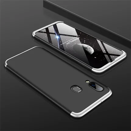 Чехол для samsung Galaxy A40, роскошный защитный чехол, ударопрочный чехол для samsung A10 A20 A30 40 A50 A60 A70 - Цвет: Silver Black Silver