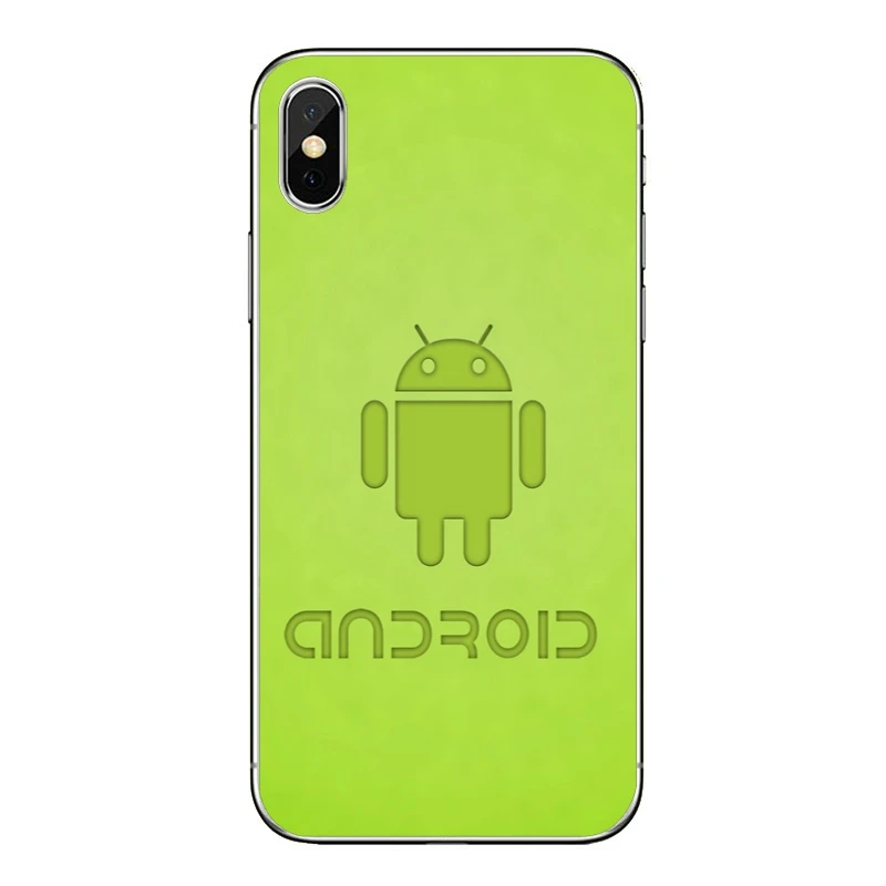 Зеленый чехол для телефона с логотипом робота Android Samsung Galaxy A6s A6 A8 Plus A9s star lite A3 A5 A7