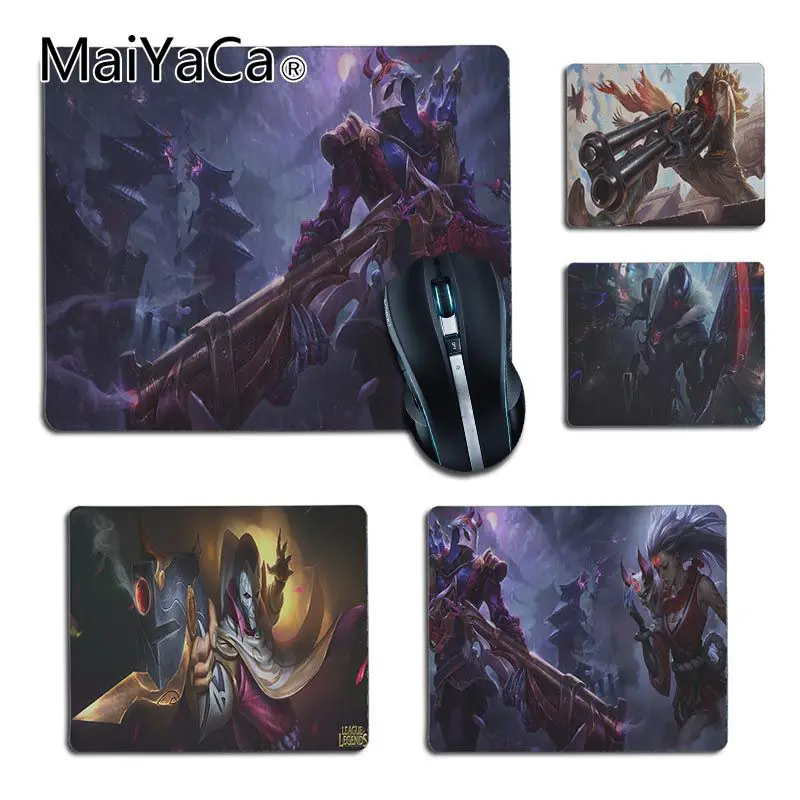 Красивое аниме MaiYaCa league of legend jhin небольшой коврик для мыши компьютерный