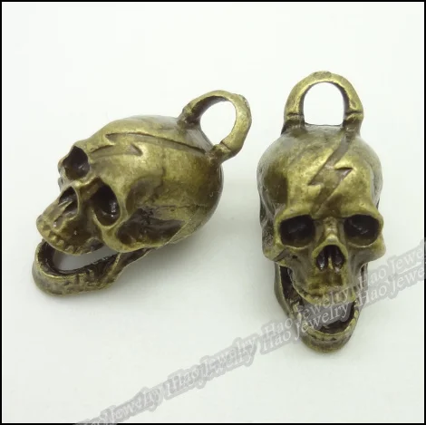 Винтажные Подвески 20 шт. подвеска в виде черепа античная бронза цинковый сплав