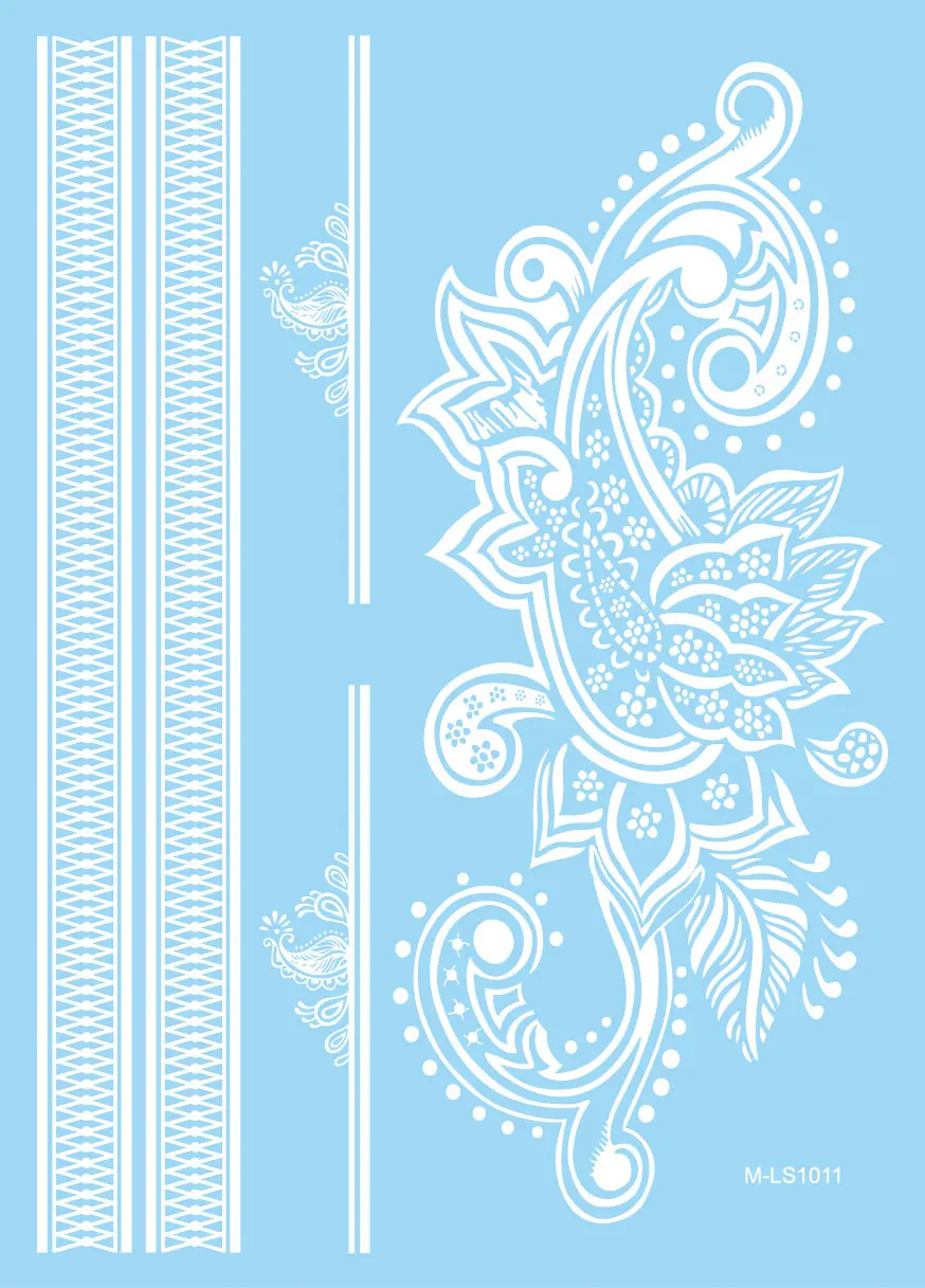 1 шт. белая татуировка хной боди арт Ловец снов ракушки дизайн временные