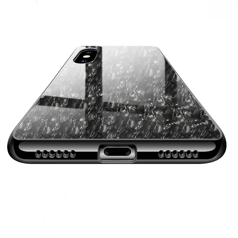 YueTuo Блестящий стеклянный мраморный чехол для iphone x xs max xr xsmax 6 s 7 8 plus 6plus 7plus