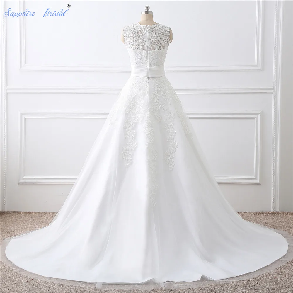 Сапфировое свадебное платье Vestido De Noiva, два предмета, свадебное платье 2 в 1, свадебное платье со съемной юбкой