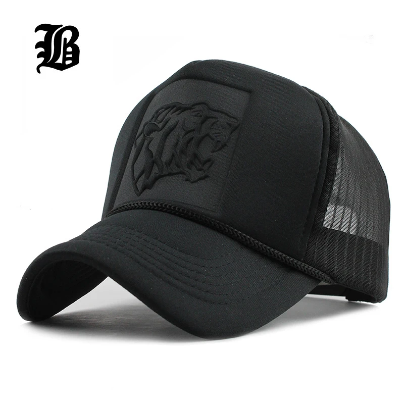 

[FLB] 2019 Hip Hop Black leopard Print Curved Baseball Caps Summer Mesh Snapback Hats For Women Men casquette Trucker Cap
