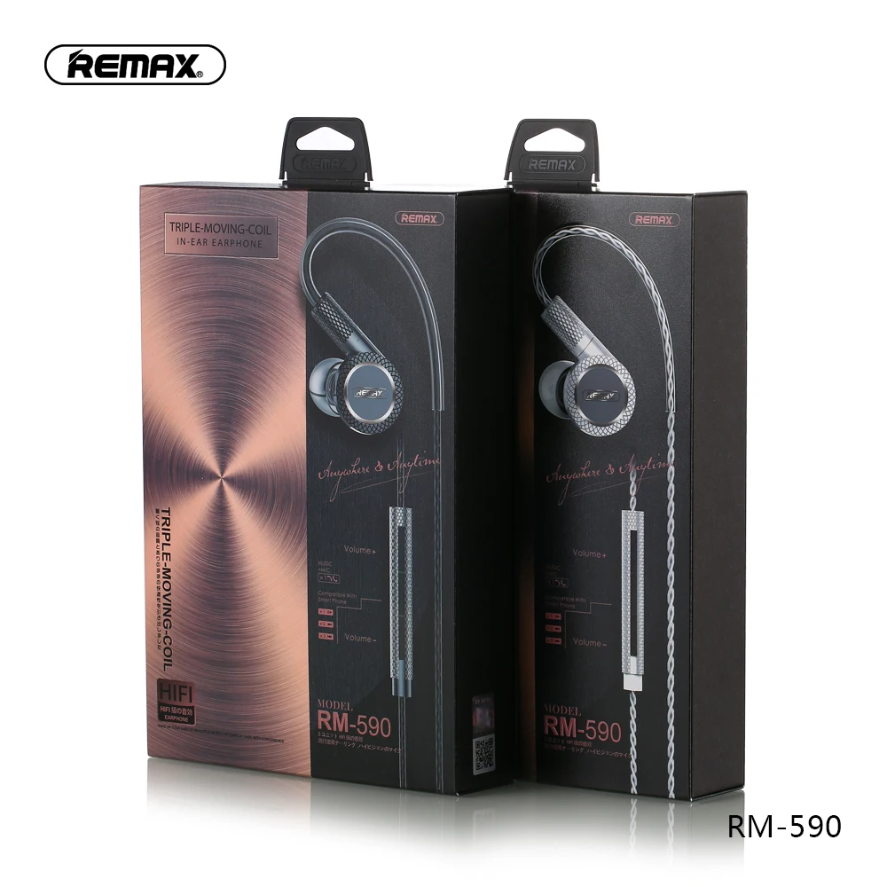 

Remax Triple moving coil drive units Noise Reduction hifi earphone with mic 3.5mm aux for iphone5 xiaomi fone de ouvido kulaklik
