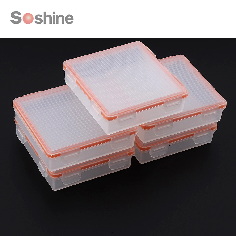 5 шт./лот портативный жесткий пластиковый чехол Soshine контейнер для хранения с