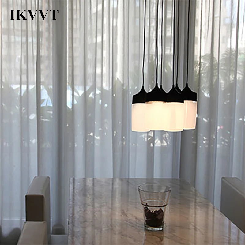 저렴한 IKVVT 현대 LED 펜 던 트 조명 부엌 섬 다이닝 룸 숍 바 카운터 장식 미니멀리즘 펜 던 트 램프 비품
