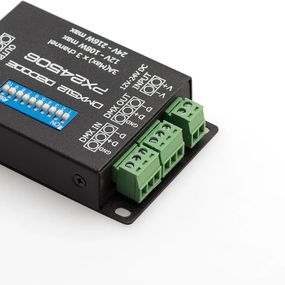 PX24506 DMX 512 декодер драйвер RGB Усилитель контроллер управления для светодиодной