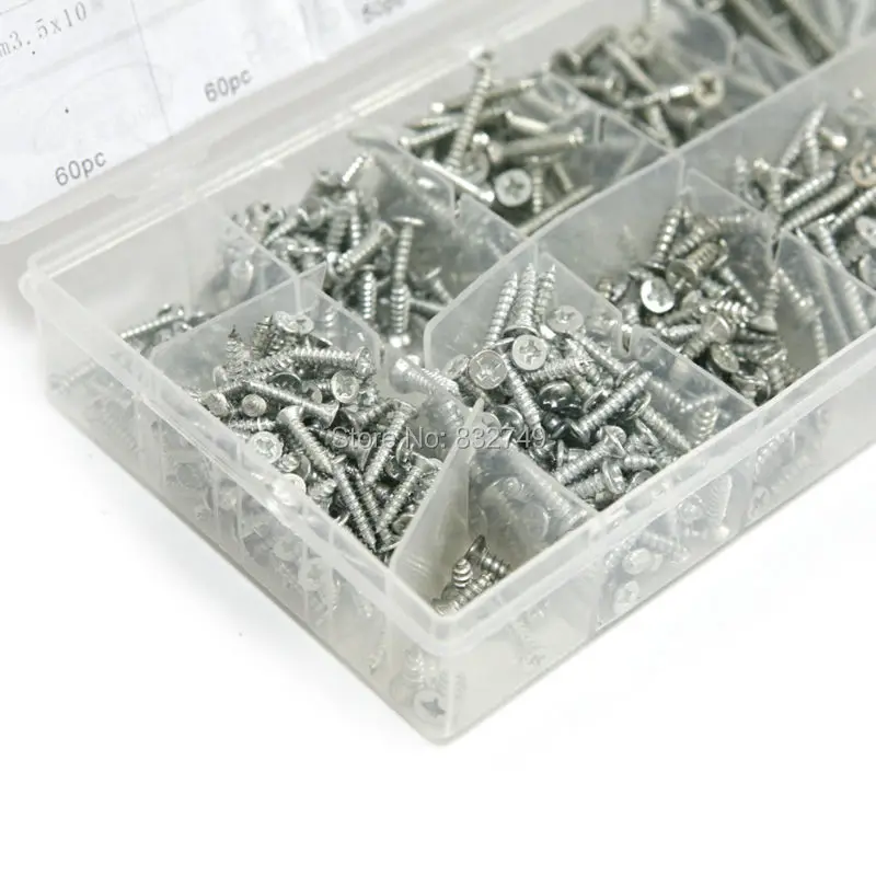 550 шт оцинкованное покрытие с плоской головкой винты по дереву саморезы латунные