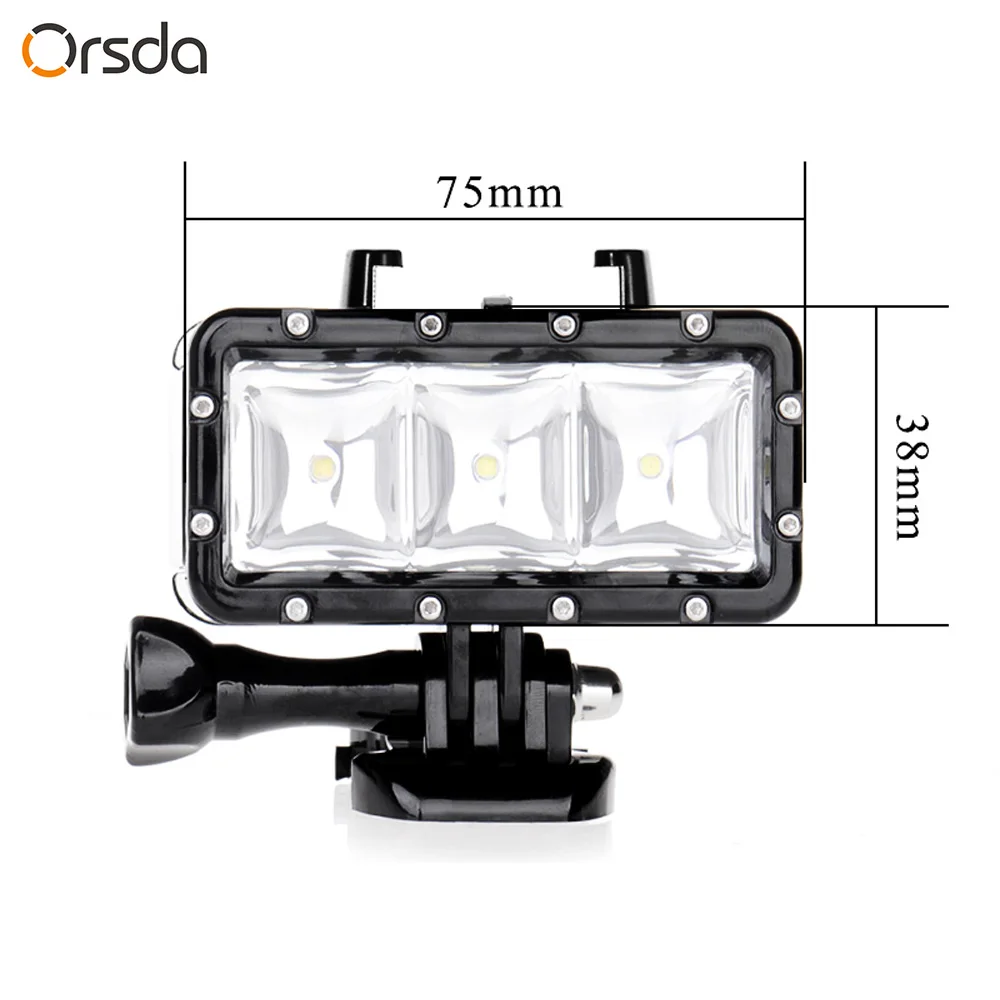 Orsda gopro light светодиодный свет высокой Мощность на камеры видеонаблюдения Видео led
