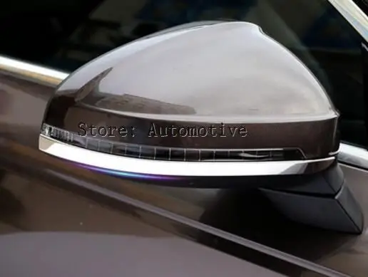 

For Audi A4 B9 Sedan Saloon 2016 2017 Car Rearview Mirror Rubbing Strip Cover Stickers Decoration Auto Accessories Car-Styling