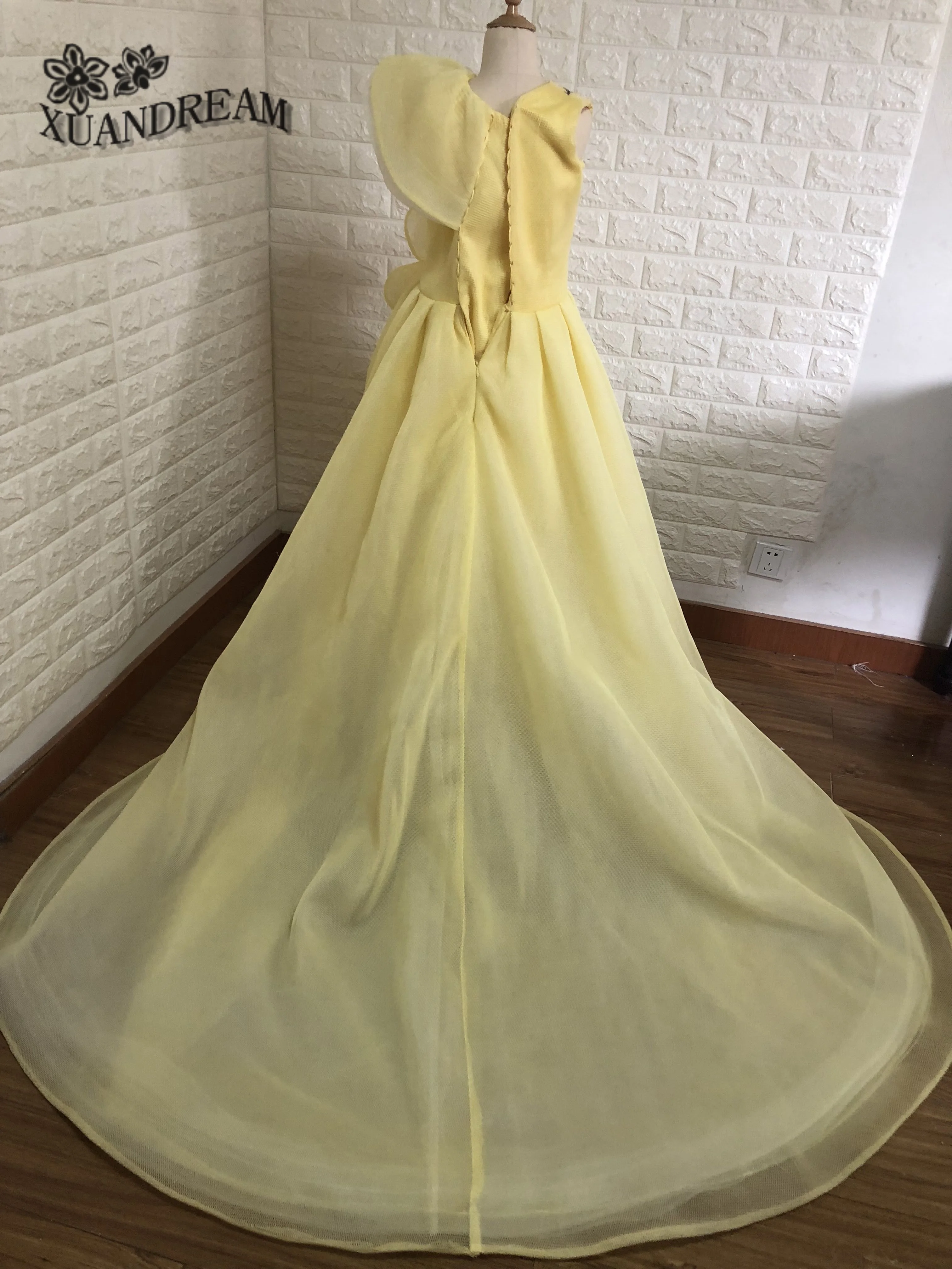 Настоящая фотография vestidos de primera comunion Длина до пола Платья с цветочным узором для