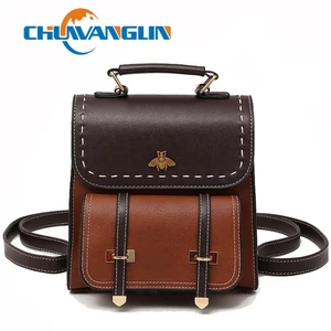 Винтажный женский рюкзак Chuwanglin из искусственной кожи, простой рюкзак в стиле преппи, Женский Известный Рюкзак для колледжа, R4223