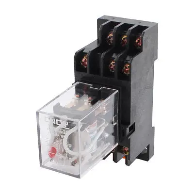 HH53P AC24V катушка 3PDT 11-контактное реле питания w 35 мм din-рейка Монтажная розетка