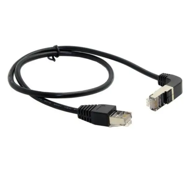 0 5 м 1 2 3 М Угловой вверх и вниз угловой Cat5e 8P8C STP Cat5 RJ45 Lan Ethernet сетевой патч корд для