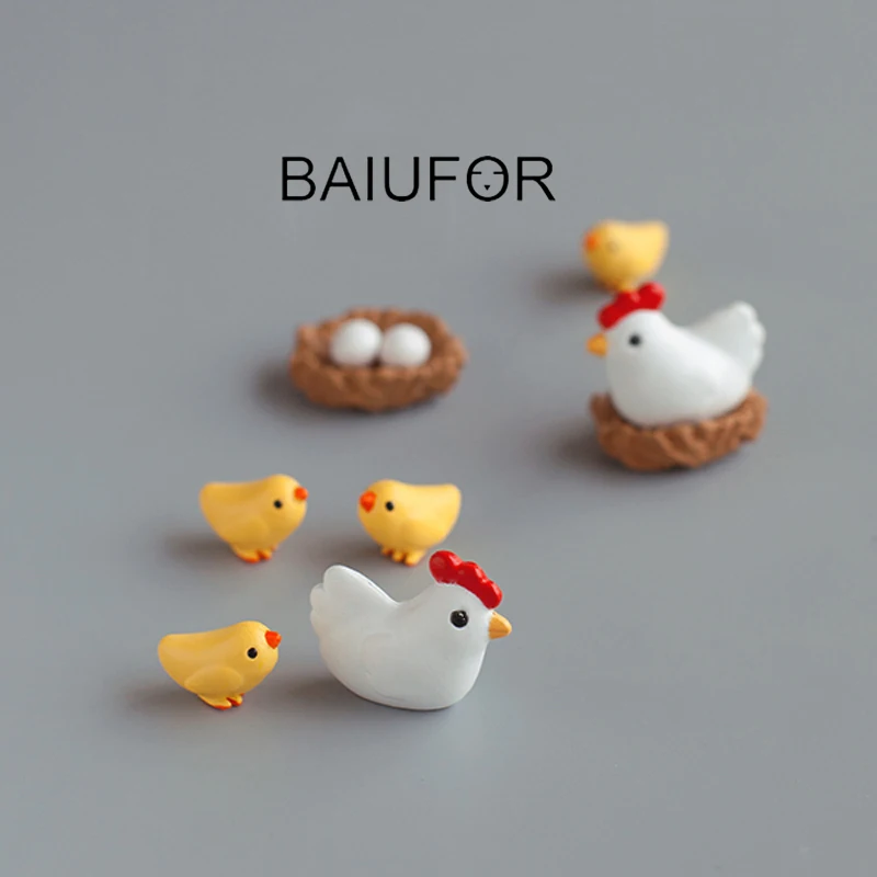 Миниатюрные фигурки для террариума BAIUFOR Hen Chick аксессуары сделай сам миниатюры