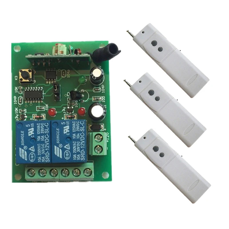 DC12V24V 2 CH беспроводной пульт дистанционного управления переключатель с 3000 метров