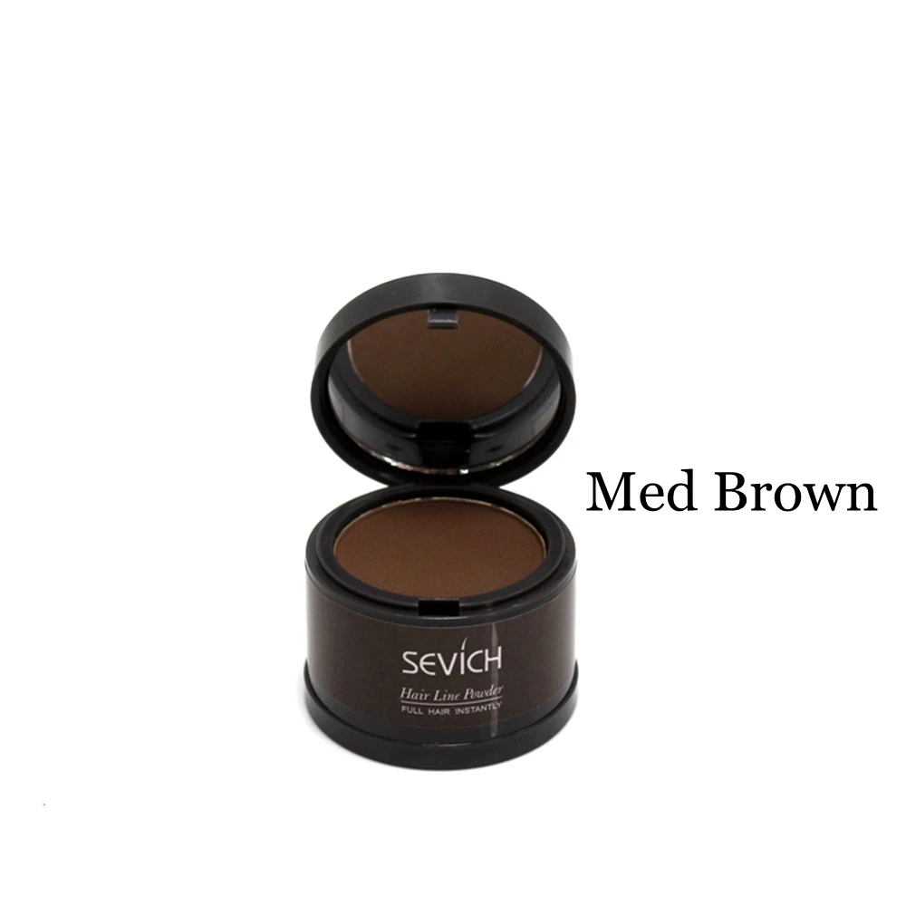Med Brown Наполнение волос порошок лоб пушистый тонкий порошок Pang линия тени лысый охват волосы консилер покрытие для корней волос Макияж Красота - Цвет: Med Brown