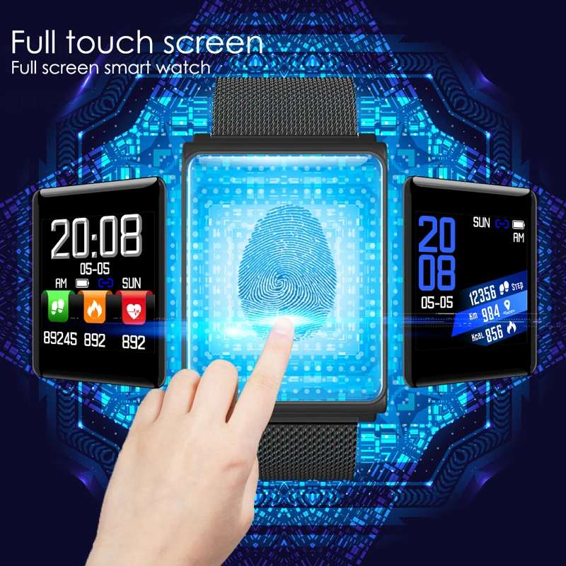 Умные часы с Bluetooth умные для телефона Android тонкий светодиодный цифровой сенсорный