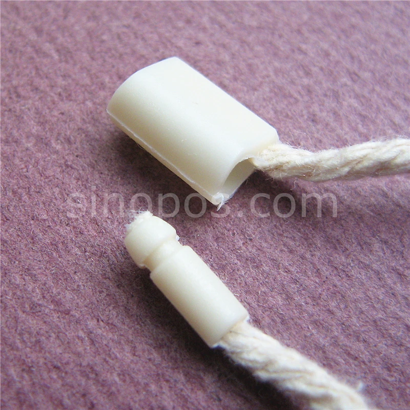 Качественная плотная хлопчатобумажная нить бежевая бирка с уплотнением