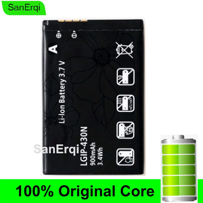 SanErqi для LG печенья свежий GS290 GW300 LX290 LX370 LX370 LGIP-430N LGIP MT375 GM360 430N LGIP430N 900 мА/ч, мобильный телефон Батарея