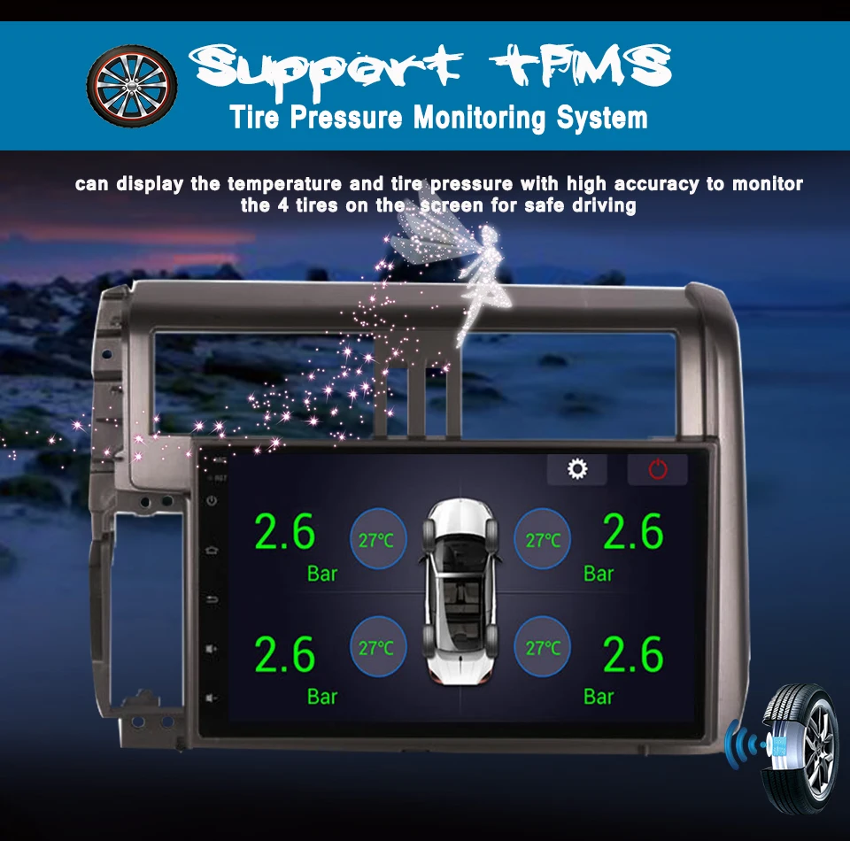Android 10,0 4G ram автомобильный DVD мультимедийный плеер gps карта радио Wifi для Toyota Prado Land Cruiser 150 2010 2011-13 Авторадио Видео