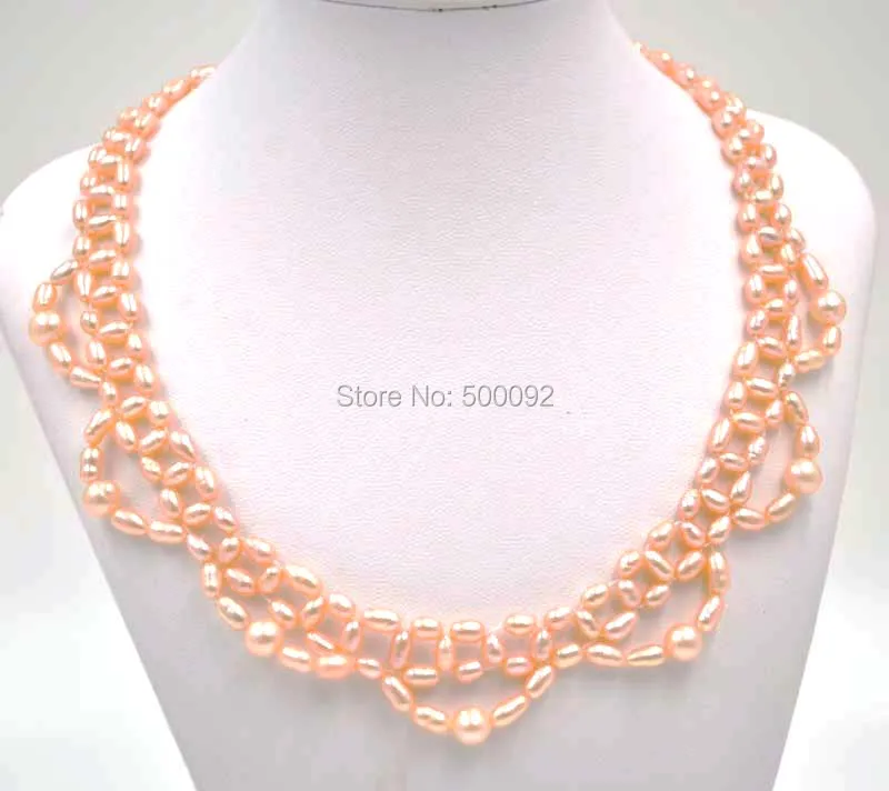 Ожерелье-чокер из натурального пресноводного жемчуга ручной работы | Украшения и