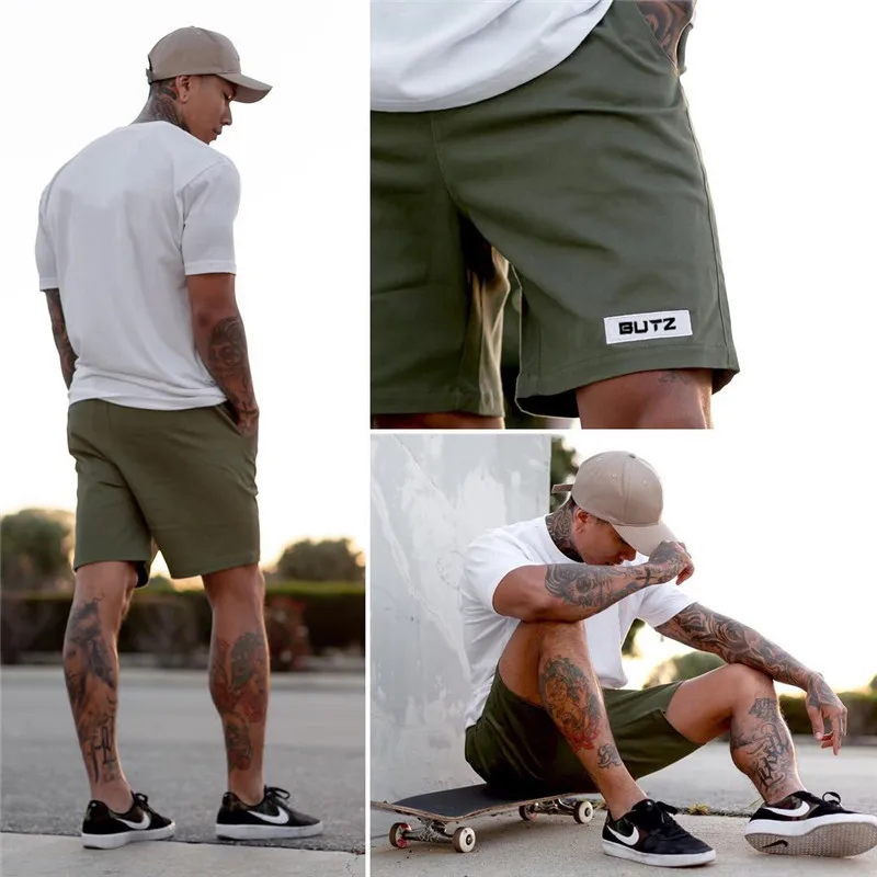 Мужские шорты бермуды новые дышащие брендовые Фитнес Бодибилдинг бег мужские