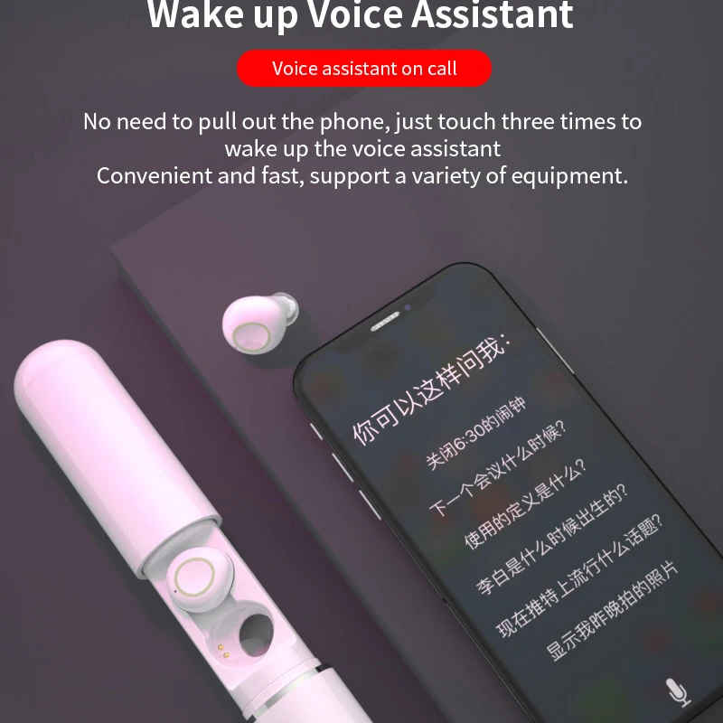 IPX6 Водонепроницаемый Bluetooth 5 0 мини Беспроводные сенсорные наушники Поддержка Siri