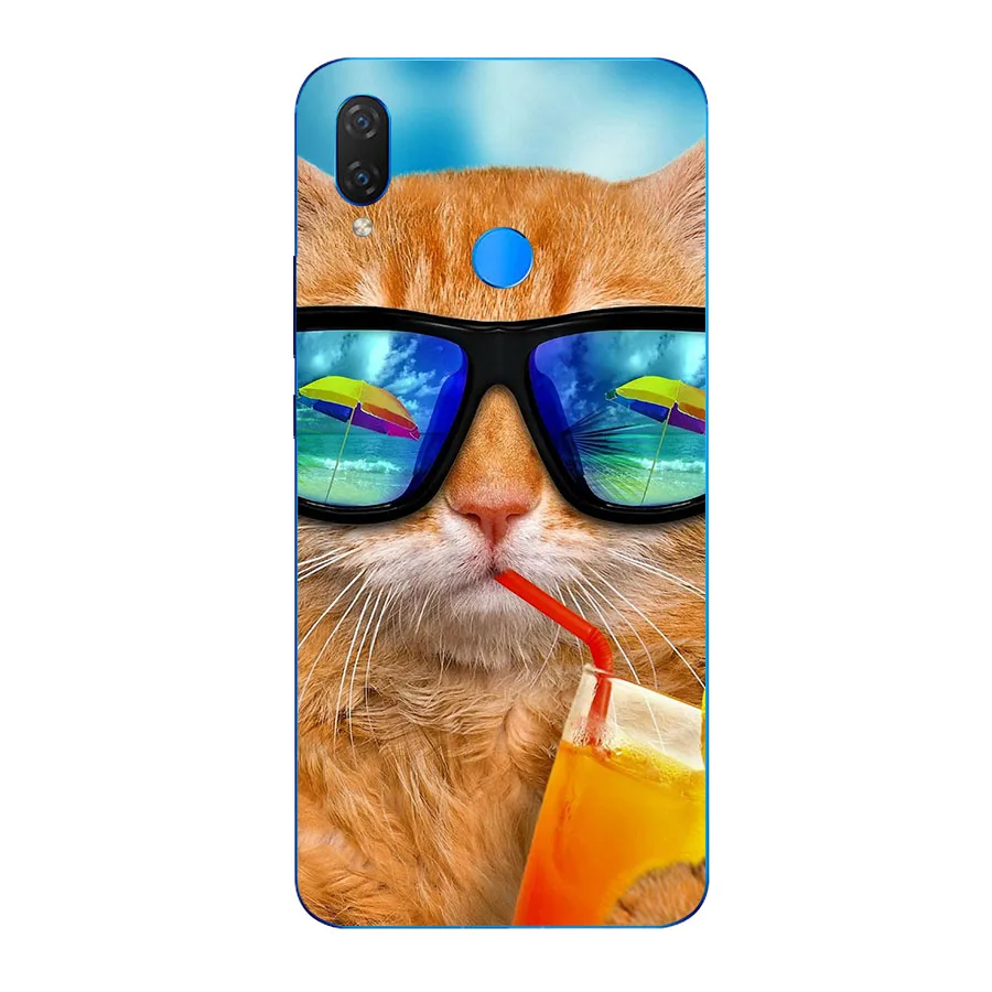 Для huawei P Smart Plus 6 3 дюймов чехол мультфильм силиконовый мягкий защитный для