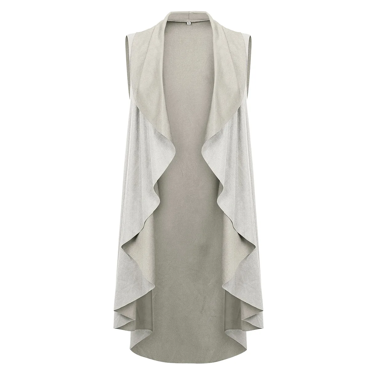 LALYSSE женский длинный кардиган с отложным воротником жилет без рукавов осенне