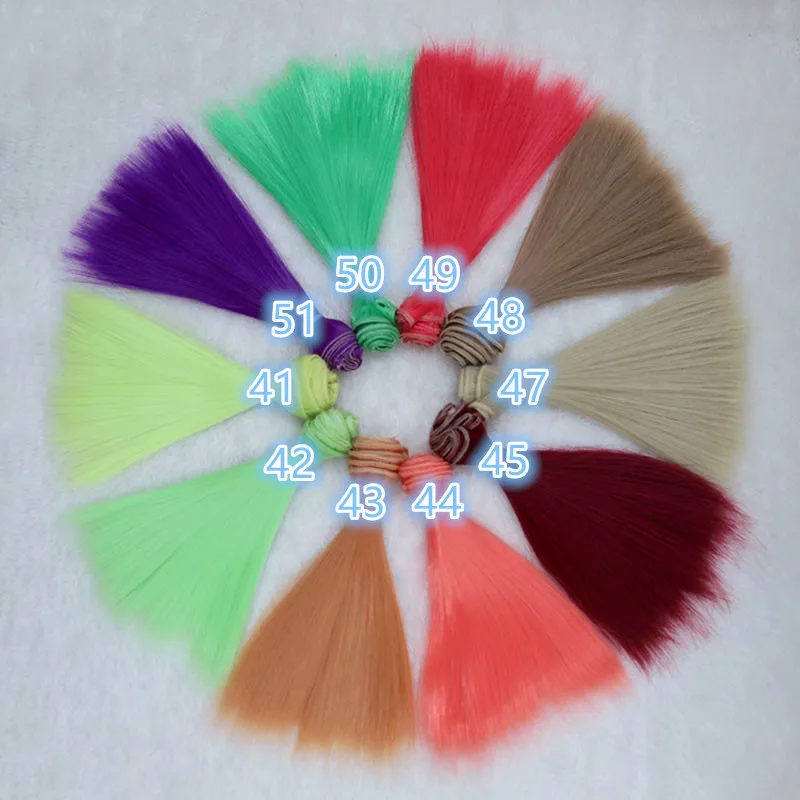 

15cm doll hairpieces straight hair wigs suitable for BJD SD DD Blyth dolls High-temperature wire Hairs doll accessories