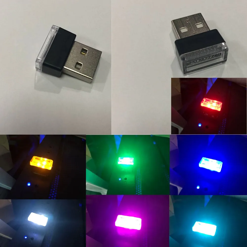 

7 colors Mini USB Decorative lamp LED Car Interior Atmosphere Light Plug and Play Auto Decor Lamp Ambient Light for PC for car