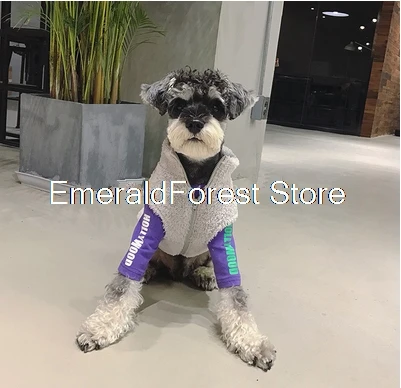 Одежда для собак свитер на молнии schnauzer taidibomei плотная теплая осенне зимняя одежда