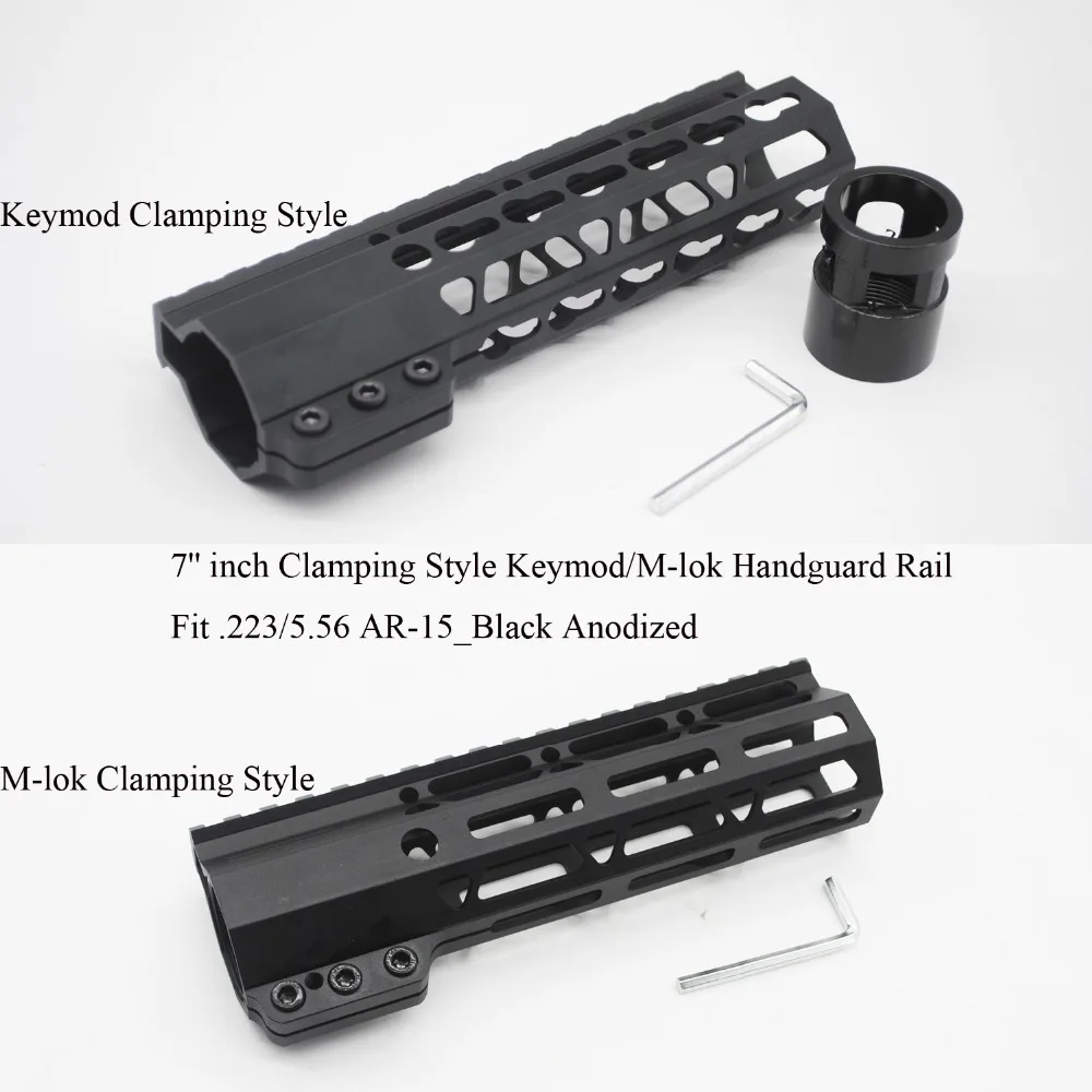 Тройной алюминиевый черный зажимной стильный Keymod/M lok Handguard Rail Picatinny Free Float Mount System