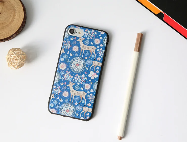 3D Carving painting phone Cases For Iphone 6 6s 6Plus 7 8 plus Soft Fundas TPU Silicon Mandala Floral Cartoon Phone Cover Case |